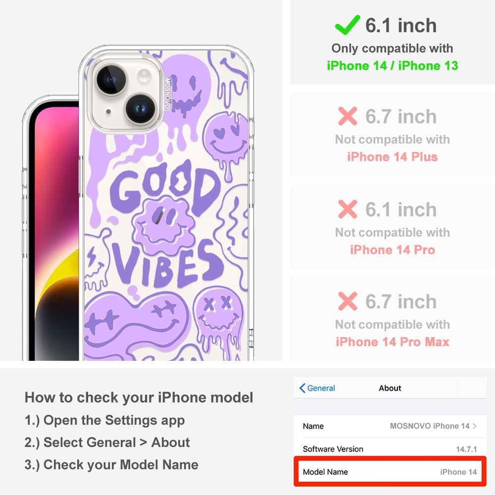 Case for iPhone 13 Pro Max, [Buffertech 6.6ft Military-Grade Drop Protection] [Anti Peel Off Tech] Clear TPU Bumper Phone Case Cover Design - Lemon - Colors C