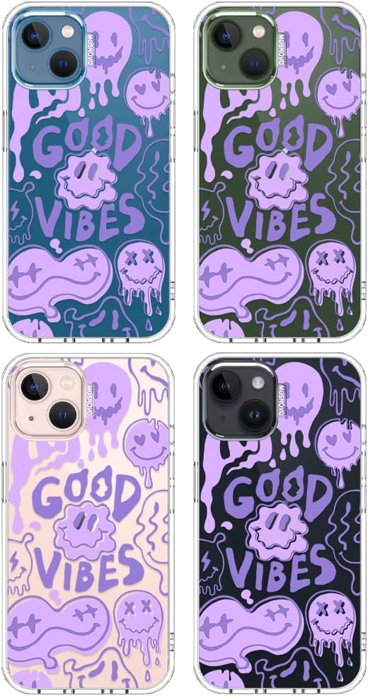 Case for iPhone 13 Pro Max, [Buffertech 6.6ft Military-Grade Drop Protection] [Anti Peel Off Tech] Clear TPU Bumper Phone Case Cover Design - Lemon - Colors C