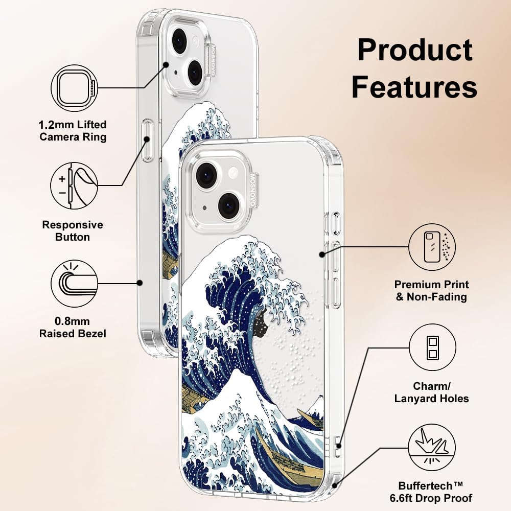 Case for iPhone 13 Pro Max, [Buffertech 6.6ft Military-Grade Drop Protection] [Anti Peel Off Tech] Clear TPU Bumper Phone Case Cover Design - Lemon - Colors C