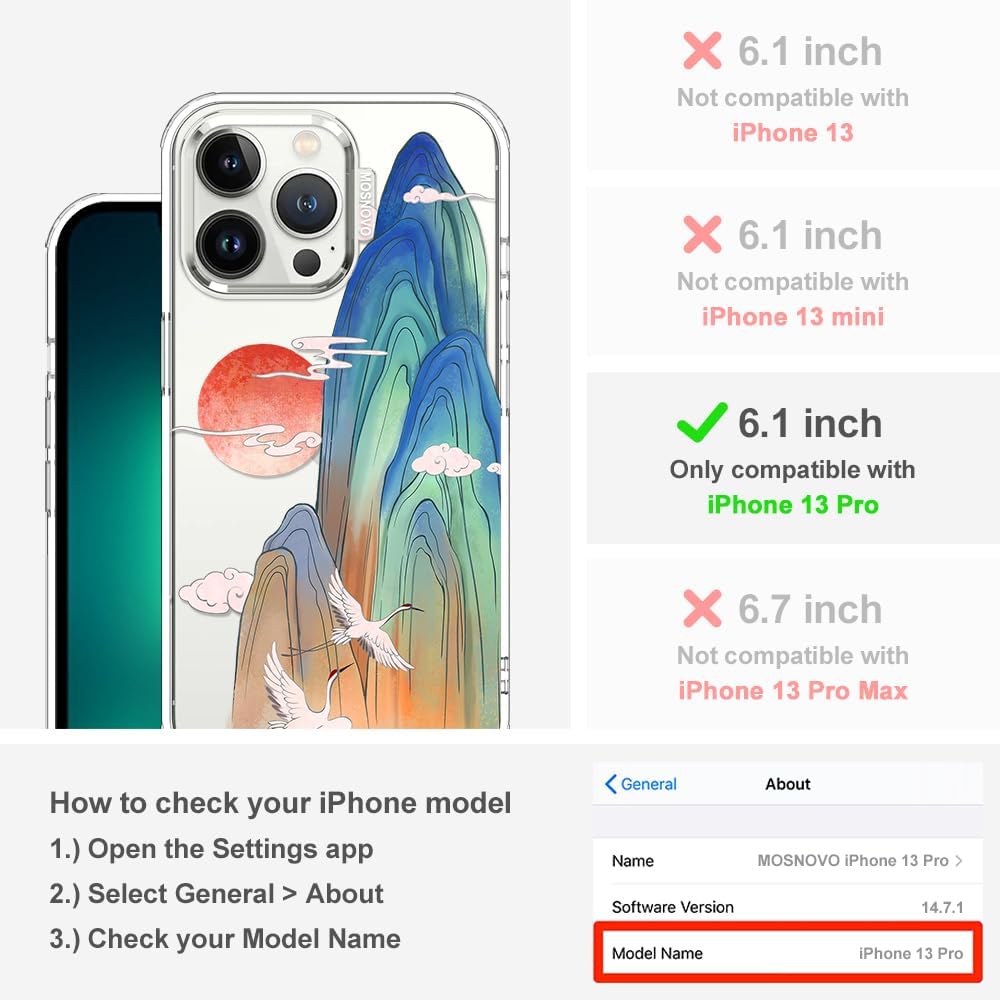 Case for iPhone 13 Pro Max, [Buffertech 6.6ft Military-Grade Drop Protection] [Anti Peel Off Tech] Clear TPU Bumper Phone Case Cover Design - Lemon - Colors C