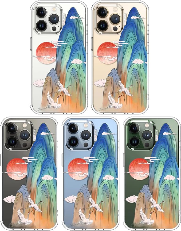 Case for iPhone 13 Pro Max, [Buffertech 6.6ft Military-Grade Drop Protection] [Anti Peel Off Tech] Clear TPU Bumper Phone Case Cover Design - Lemon - Colors C