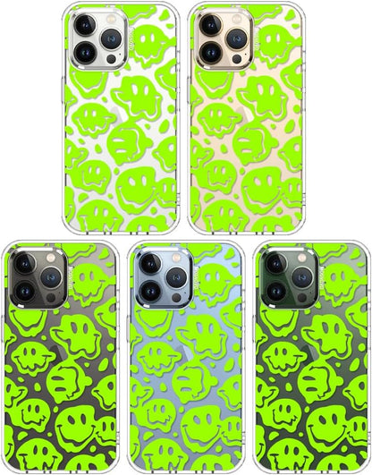 Case for iPhone 13 Pro Max, [Buffertech 6.6ft Military-Grade Drop Protection] [Anti Peel Off Tech] Clear TPU Bumper Phone Case Cover Design - Lemon - Colors C