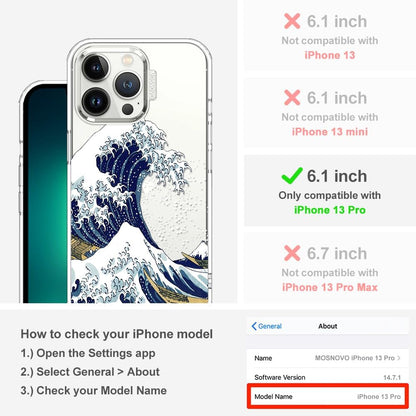 Case for iPhone 13 Pro Max, [Buffertech 6.6ft Military-Grade Drop Protection] [Anti Peel Off Tech] Clear TPU Bumper Phone Case Cover Design - Lemon - Colors C