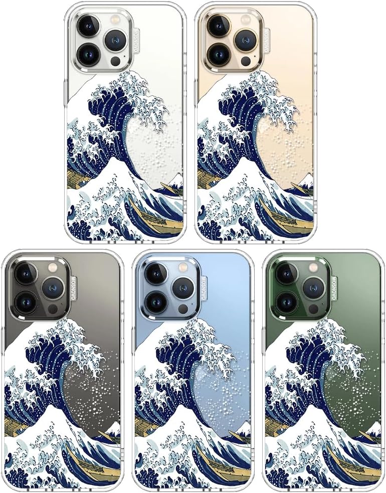 Case for iPhone 13 Pro Max, [Buffertech 6.6ft Military-Grade Drop Protection] [Anti Peel Off Tech] Clear TPU Bumper Phone Case Cover Design - Lemon - Colors C