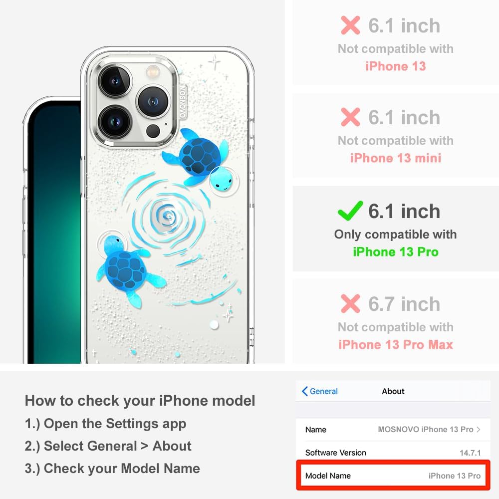 Case for iPhone 13 Pro Max, [Buffertech 6.6ft Military-Grade Drop Protection] [Anti Peel Off Tech] Clear TPU Bumper Phone Case Cover Design - Lemon - Colors C