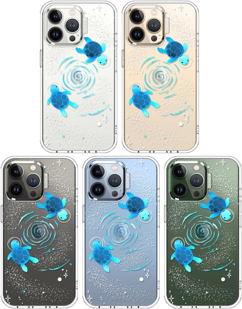 Case for iPhone 13 Pro Max, [Buffertech 6.6ft Military-Grade Drop Protection] [Anti Peel Off Tech] Clear TPU Bumper Phone Case Cover Design - Lemon - Colors C