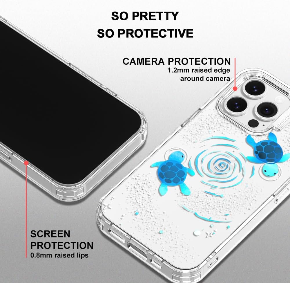 Case for iPhone 13 Pro Max, [Buffertech 6.6ft Military-Grade Drop Protection] [Anti Peel Off Tech] Clear TPU Bumper Phone Case Cover Design - Lemon - Colors C