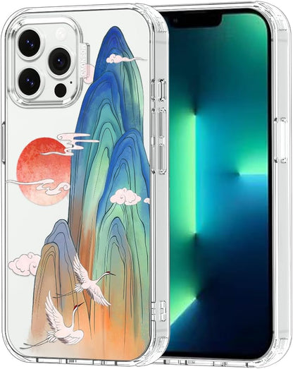 Case for iPhone 13 Pro Max, [Buffertech 6.6ft Military-Grade Drop Protection] [Anti Peel Off Tech] Clear TPU Bumper Phone Case Cover Design - Lemon - Colors C