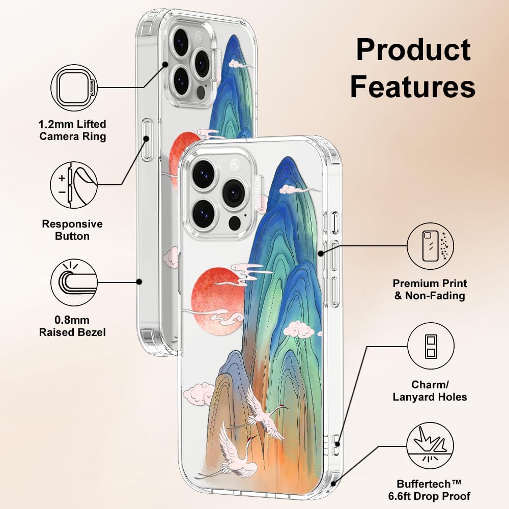 Case for iPhone 13 Pro Max, [Buffertech 6.6ft Military-Grade Drop Protection] [Anti Peel Off Tech] Clear TPU Bumper Phone Case Cover Design - Lemon - Colors C