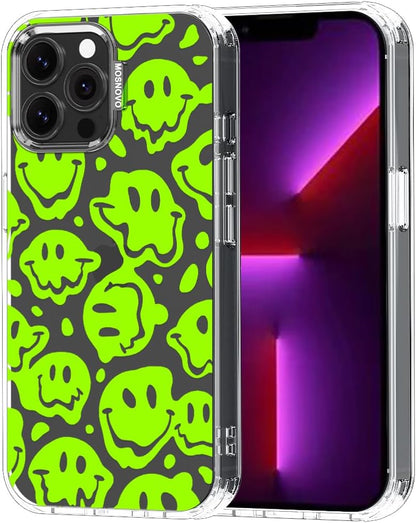 Case for iPhone 13 Pro Max, [Buffertech 6.6ft Military-Grade Drop Protection] [Anti Peel Off Tech] Clear TPU Bumper Phone Case Cover Design - Lemon - Colors C