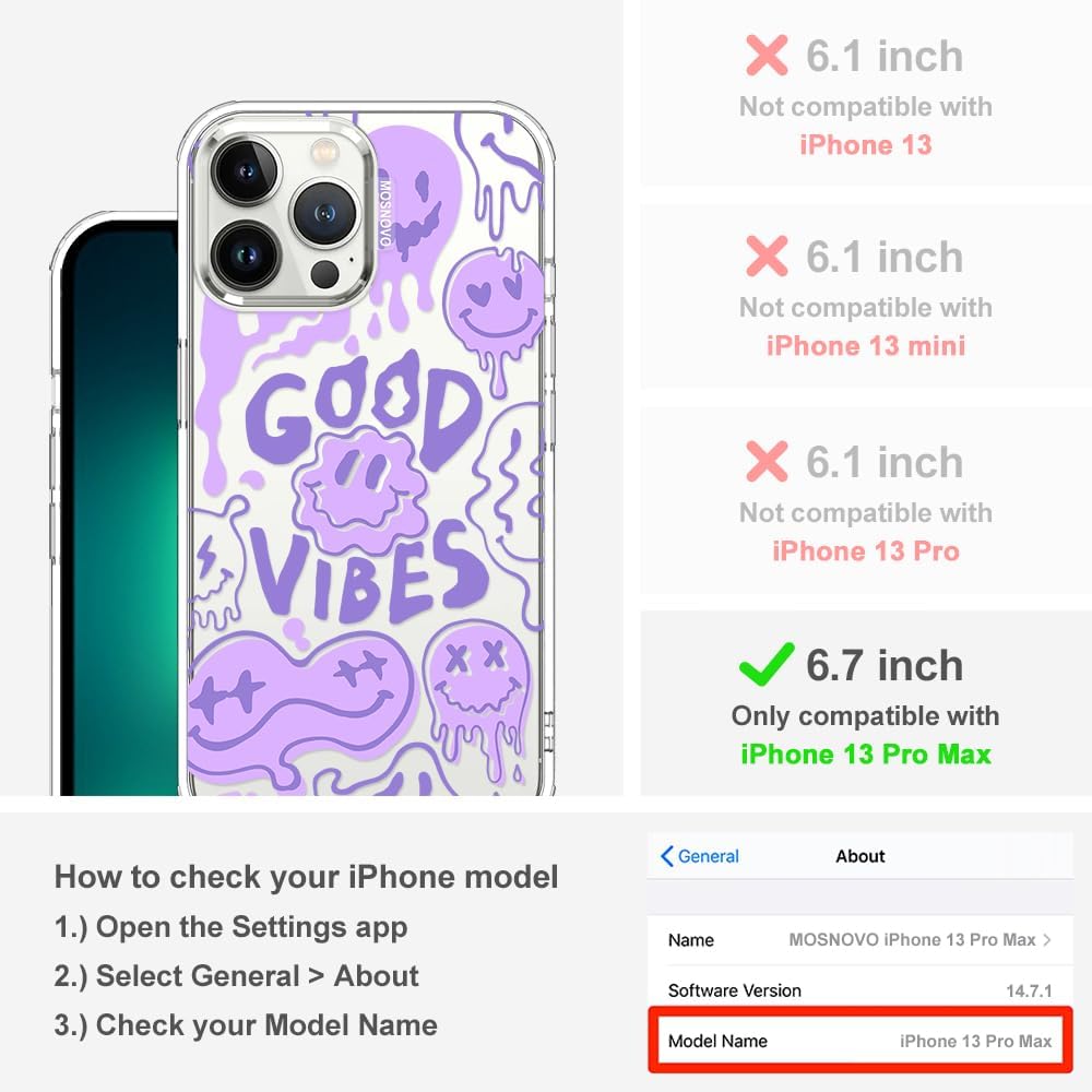 Case for iPhone 13 Pro Max, [Buffertech 6.6ft Military-Grade Drop Protection] [Anti Peel Off Tech] Clear TPU Bumper Phone Case Cover Design - Lemon - Colors C