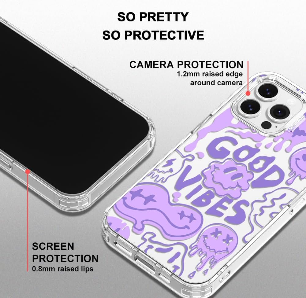 Case for iPhone 13 Pro Max, [Buffertech 6.6ft Military-Grade Drop Protection] [Anti Peel Off Tech] Clear TPU Bumper Phone Case Cover Design - Lemon - Colors C