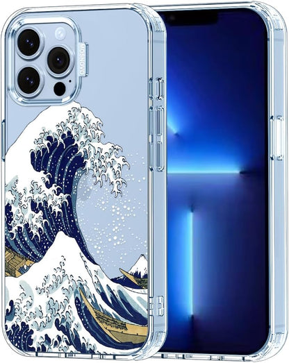 Case for iPhone 13 Pro Max, [Buffertech 6.6ft Military-Grade Drop Protection] [Anti Peel Off Tech] Clear TPU Bumper Phone Case Cover Design - Lemon - Colors C