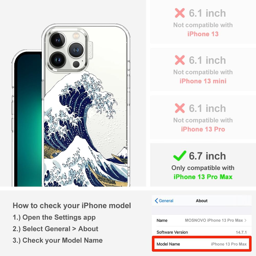 Case for iPhone 13 Pro Max, [Buffertech 6.6ft Military-Grade Drop Protection] [Anti Peel Off Tech] Clear TPU Bumper Phone Case Cover Design - Lemon - Colors C