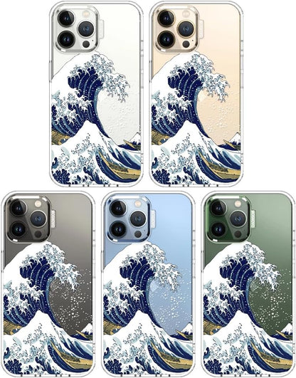 Case for iPhone 13 Pro Max, [Buffertech 6.6ft Military-Grade Drop Protection] [Anti Peel Off Tech] Clear TPU Bumper Phone Case Cover Design - Lemon - Colors C