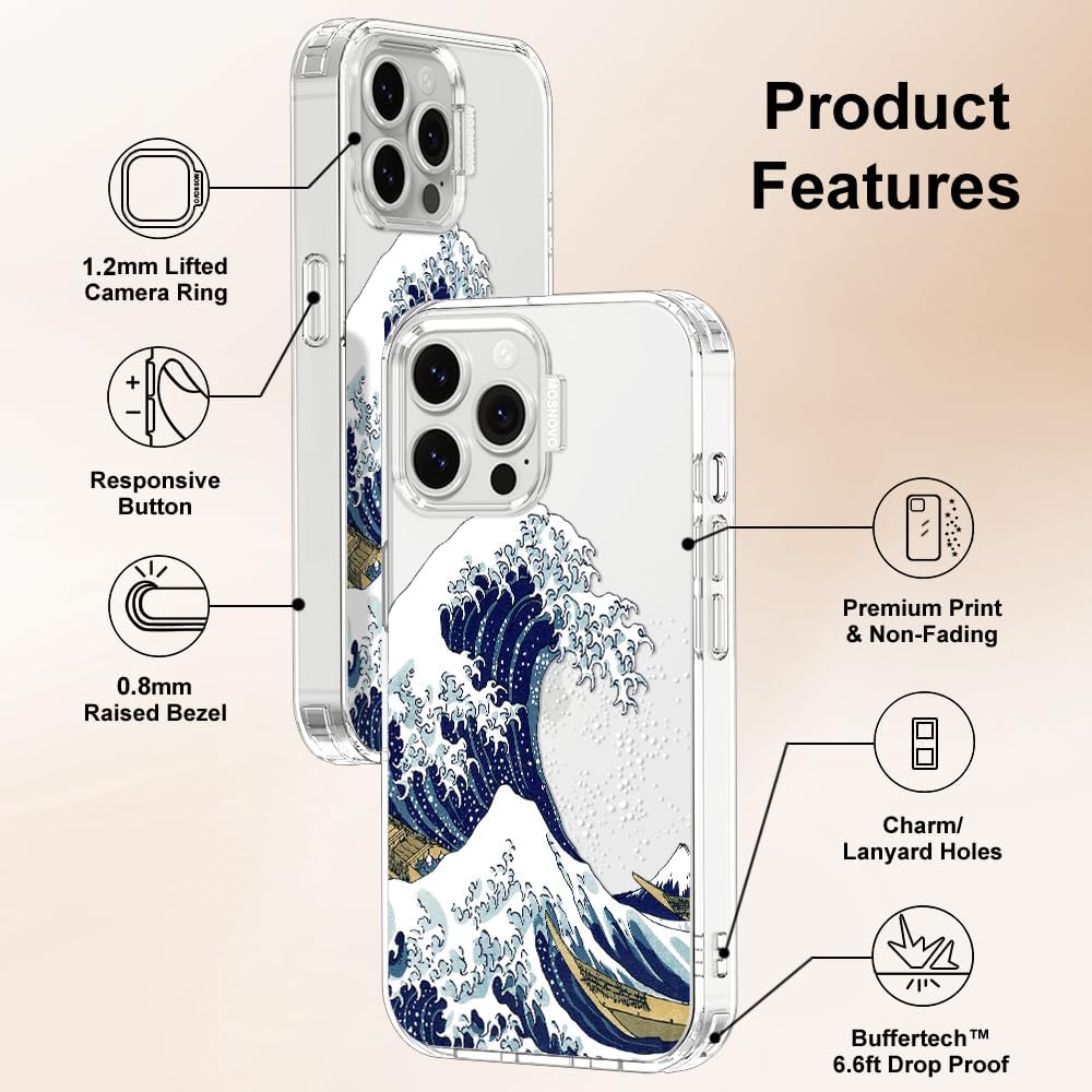 Case for iPhone 13 Pro Max, [Buffertech 6.6ft Military-Grade Drop Protection] [Anti Peel Off Tech] Clear TPU Bumper Phone Case Cover Design - Lemon - Colors C