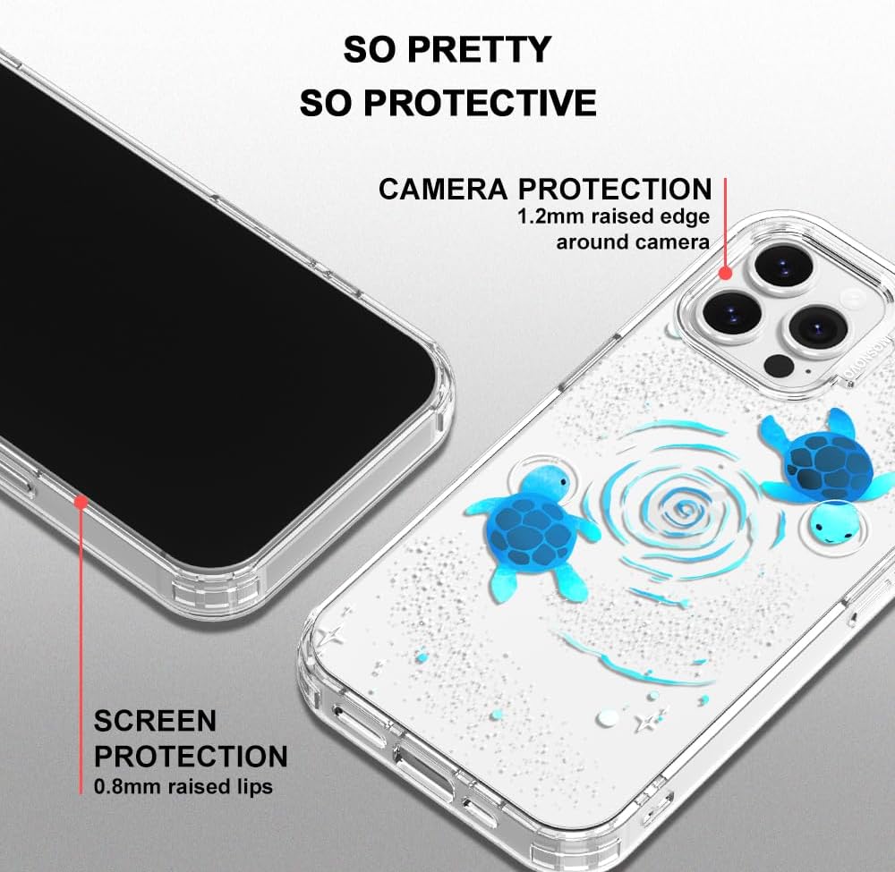Case for iPhone 13 Pro Max, [Buffertech 6.6ft Military-Grade Drop Protection] [Anti Peel Off Tech] Clear TPU Bumper Phone Case Cover Design - Lemon - Colors C