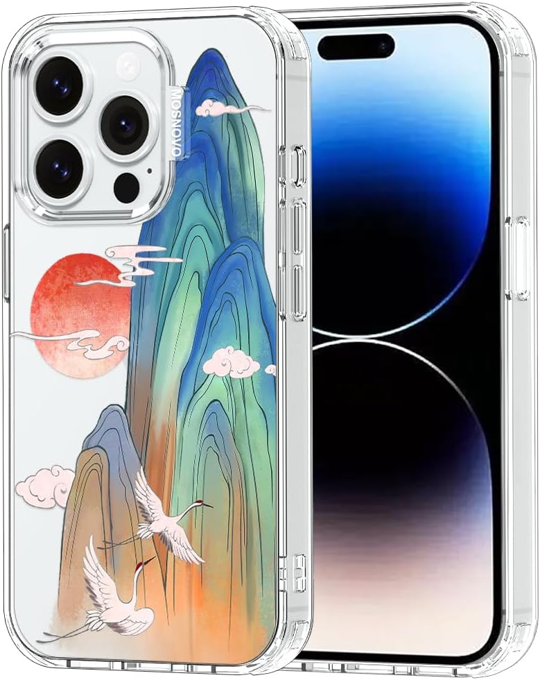 Case for iPhone 13 Pro Max, [Buffertech 6.6ft Military-Grade Drop Protection] [Anti Peel Off Tech] Clear TPU Bumper Phone Case Cover Design - Lemon - Colors C