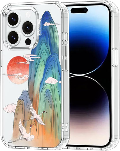 Case for iPhone 13 Pro Max, [Buffertech 6.6ft Military-Grade Drop Protection] [Anti Peel Off Tech] Clear TPU Bumper Phone Case Cover Design - Lemon - Colors C