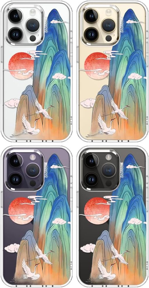 Case for iPhone 13 Pro Max, [Buffertech 6.6ft Military-Grade Drop Protection] [Anti Peel Off Tech] Clear TPU Bumper Phone Case Cover Design - Lemon - Colors C