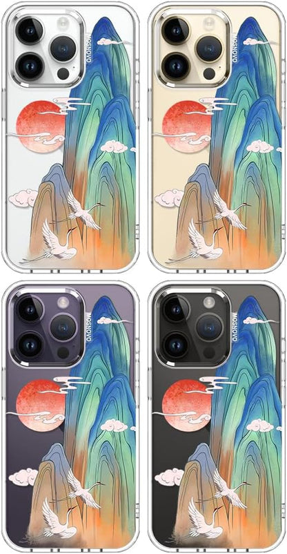 Case for iPhone 13 Pro Max, [Buffertech 6.6ft Military-Grade Drop Protection] [Anti Peel Off Tech] Clear TPU Bumper Phone Case Cover Design - Lemon - Colors C