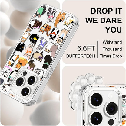 Case for iPhone 13 Pro Max, [Buffertech 6.6ft Military-Grade Drop Protection] [Anti Peel Off Tech] Clear TPU Bumper Phone Case Cover Design - Lemon - Colors C