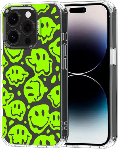 Case for iPhone 13 Pro Max, [Buffertech 6.6ft Military-Grade Drop Protection] [Anti Peel Off Tech] Clear TPU Bumper Phone Case Cover Design - Lemon - Colors C