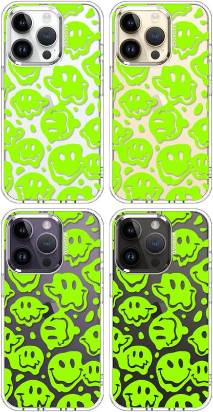 Case for iPhone 13 Pro Max, [Buffertech 6.6ft Military-Grade Drop Protection] [Anti Peel Off Tech] Clear TPU Bumper Phone Case Cover Design - Lemon - Colors C