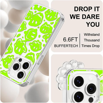 Case for iPhone 13 Pro Max, [Buffertech 6.6ft Military-Grade Drop Protection] [Anti Peel Off Tech] Clear TPU Bumper Phone Case Cover Design - Lemon - Colors C