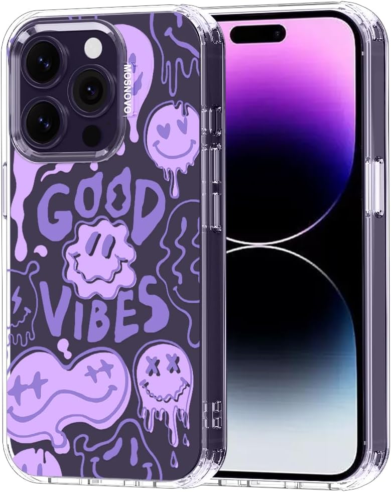 Case for iPhone 13 Pro Max, [Buffertech 6.6ft Military-Grade Drop Protection] [Anti Peel Off Tech] Clear TPU Bumper Phone Case Cover Design - Lemon - Colors C