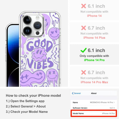 Case for iPhone 13 Pro Max, [Buffertech 6.6ft Military-Grade Drop Protection] [Anti Peel Off Tech] Clear TPU Bumper Phone Case Cover Design - Lemon - Colors C