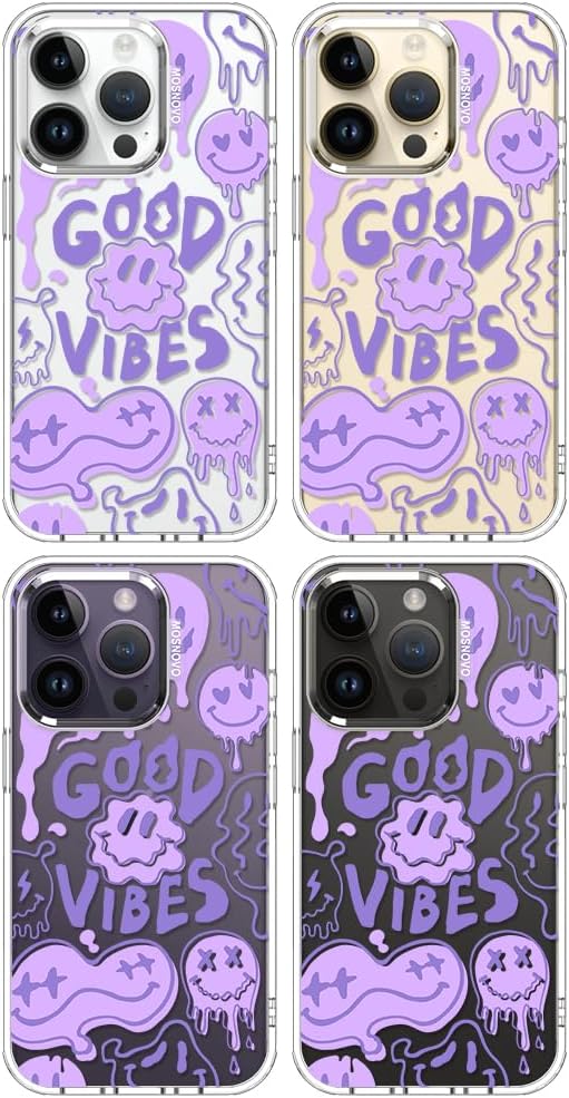 Case for iPhone 13 Pro Max, [Buffertech 6.6ft Military-Grade Drop Protection] [Anti Peel Off Tech] Clear TPU Bumper Phone Case Cover Design - Lemon - Colors C