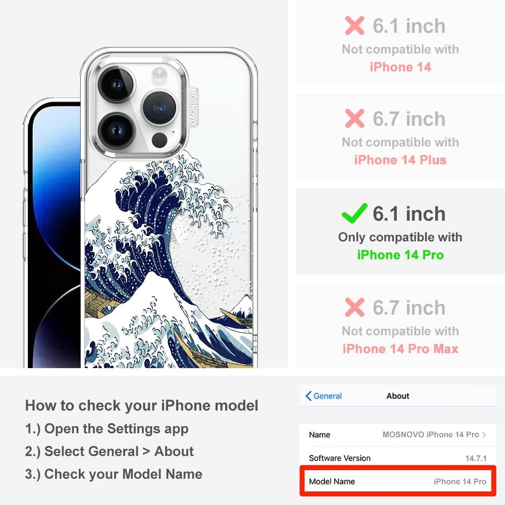 Case for iPhone 13 Pro Max, [Buffertech 6.6ft Military-Grade Drop Protection] [Anti Peel Off Tech] Clear TPU Bumper Phone Case Cover Design - Lemon - Colors C