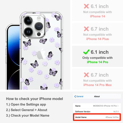 Case for iPhone 13 Pro Max, [Buffertech 6.6ft Military-Grade Drop Protection] [Anti Peel Off Tech] Clear TPU Bumper Phone Case Cover Design - Lemon - Colors C