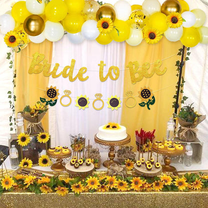 Bride to Bee Bridal Shower Decoration Bee Theme Wedding Banner | Bride to Bee Bridal Shower Banner Backdrop Sunflowers Bee Theme Bridal Shower Decorations Bride to Be Engagement Banner