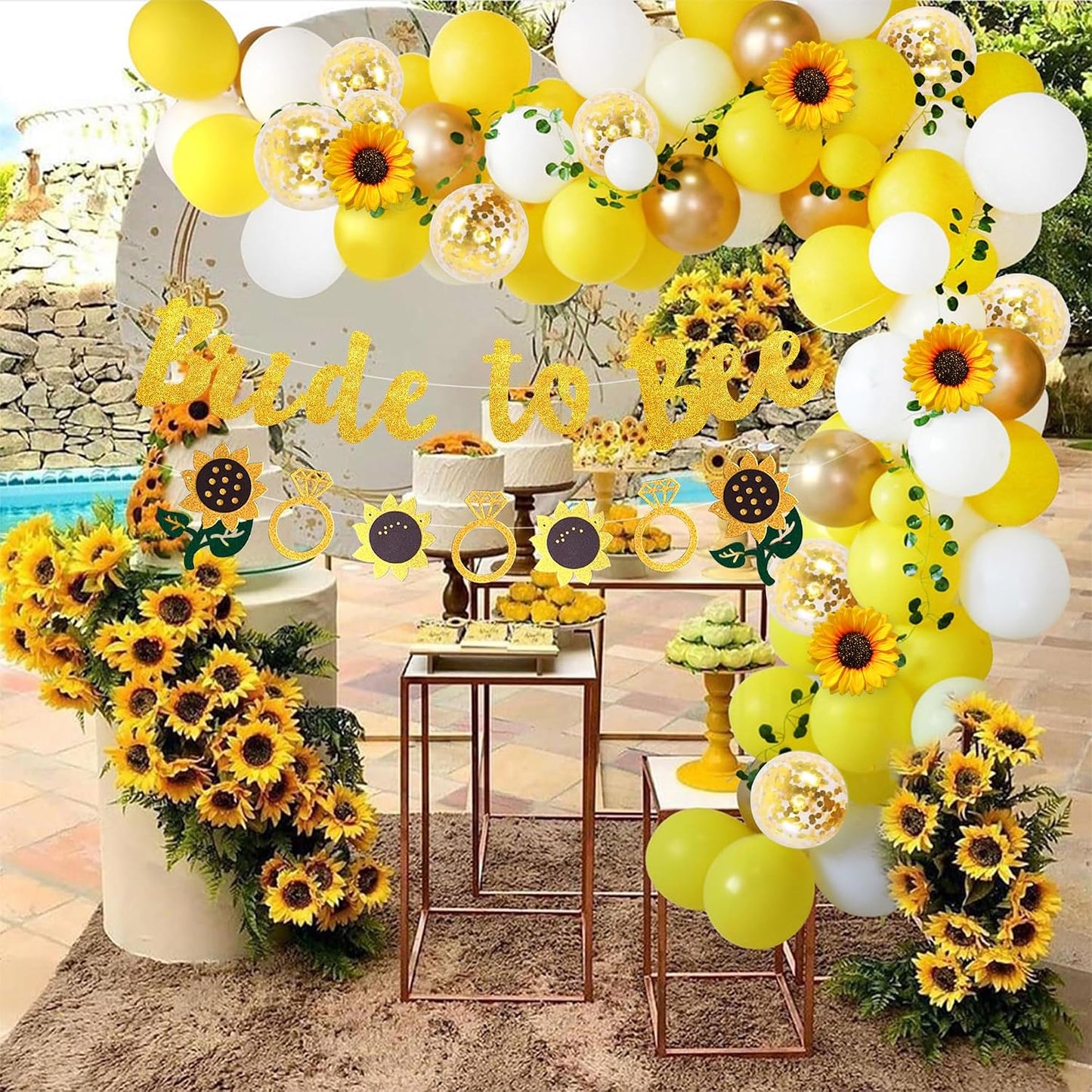 Bride to Bee Bridal Shower Decoration Bee Theme Wedding Banner | Bride to Bee Bridal Shower Banner Backdrop Sunflowers Bee Theme Bridal Shower Decorations Bride to Be Engagement Banner