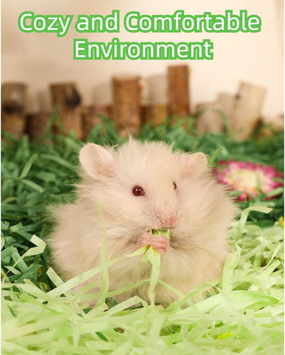 MANON ROSA Small Animal Bedding Colorful Hamster Nesting Paper Material Cozy Safe for Bird Guinea Pig Chinchilla Mice Gerbils Rat Pets (Yellow Black)