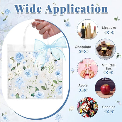 24 Pcs Clear Lemon Gift Bags with Handles Bulk Summer Fruit Candy Treat Goodie Tote Bags Reusable PVC Lemon Pouches for Wedding Birthday Baby Shower Party Supplies