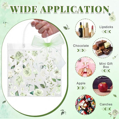 24 Pcs Clear Lemon Gift Bags with Handles Bulk Summer Fruit Candy Treat Goodie Tote Bags Reusable PVC Lemon Pouches for Wedding Birthday Baby Shower Party Supplies