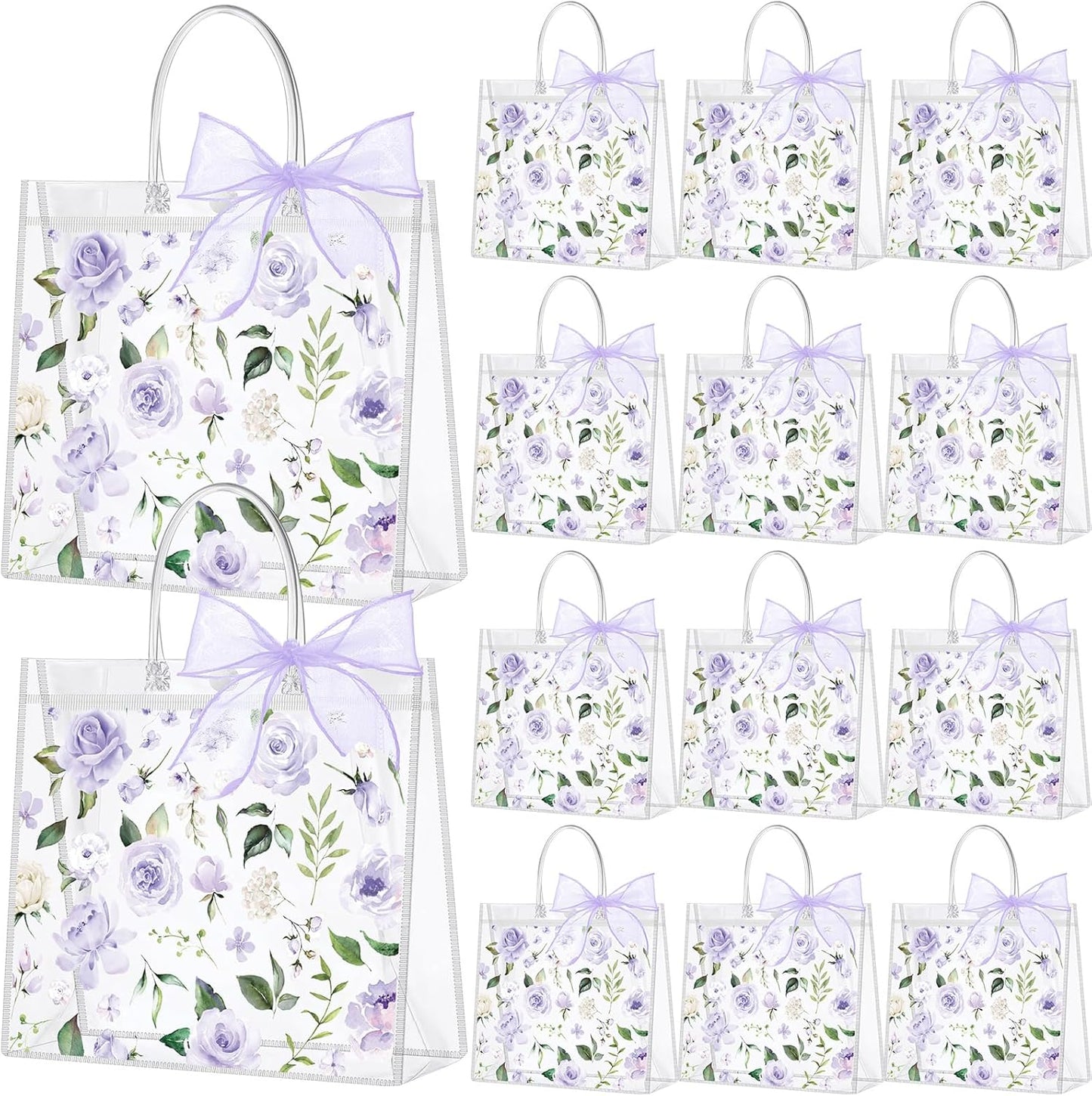 24 Pcs Clear Lemon Gift Bags with Handles Bulk Summer Fruit Candy Treat Goodie Tote Bags Reusable PVC Lemon Pouches for Wedding Birthday Baby Shower Party Supplies