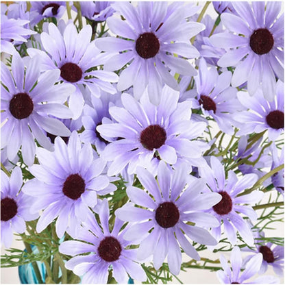 10 Bundles Yellow Artificial Daisy Flowers, 20" | UV Resistant, Outdoor, Stems & Faux Greenery, Home Garden Vase Table Decor