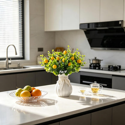 10 Pcs Artificial Lemon Branches Artificial Fruit Vivid Yellow Faux Lemons Picks Tables Centerpiece for Farmhouse Kitchen Decor Stem Farmhouse Indoor Outdoor Table Wedding Decor