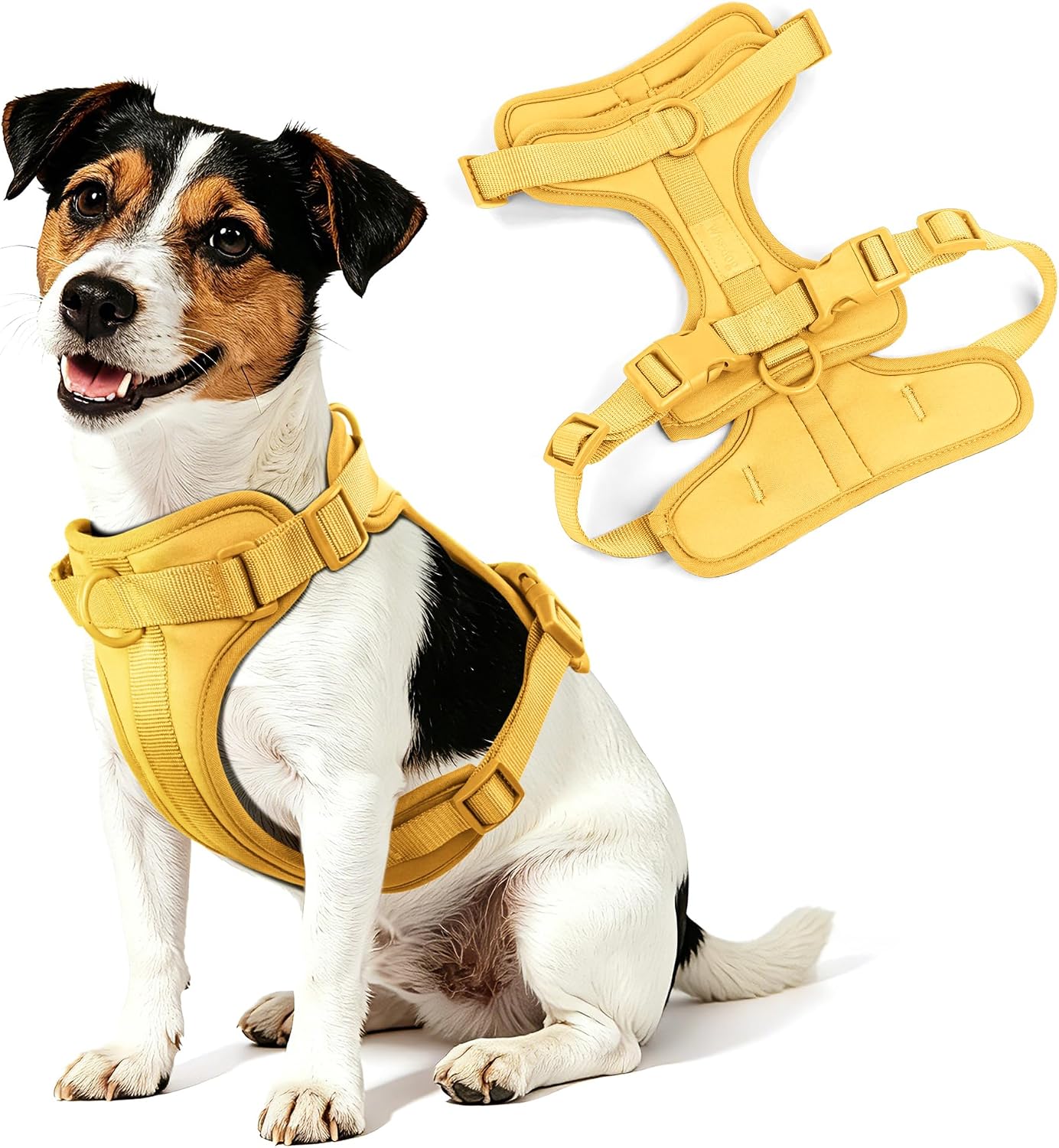 Wisedog No Pull Dog Harness, Butter Yellow, Large | Lightweight, Adjustable Breathable Pet Vest, Soft & Comfortable Cushion, Small Medium Large Dogs