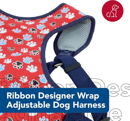 Ribbon Designer Wrap Adjustable Dog Harness - Large & Small Dog Harness - Breathable Mesh Harness for Dogs Pet Supplies for Dogs - Yellow Buttercup, 3/4" x 22-28"