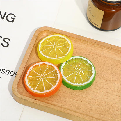 15 Pcs 2 Inch Yellow Artificial Lifelike Lemon Peels for Home and Party Decoration (Yellow Lemon Block, 15)
