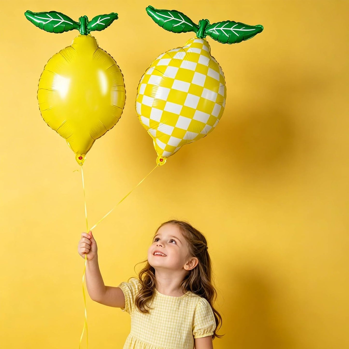 5pcs Lemon Foil Balloons Lemon Shaped Mylar Balloons with Leaves,She Found Her Main Squeeze Bridal Shower Decorations, Amalfi Coast Wedding, Freshly Graduated Fruit Theme Birthday Party Supplies
