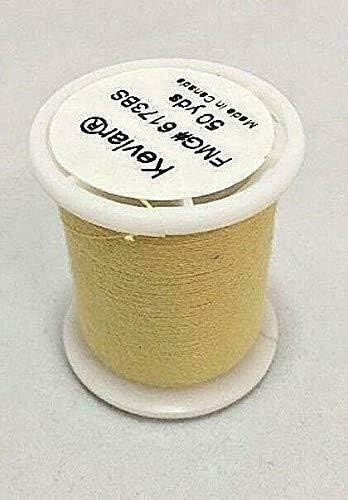 Made with Kevlar Thread Fly Tying Sewing Extra Strong Knots Black Yellow Natural (Yellow 0.2mm)
