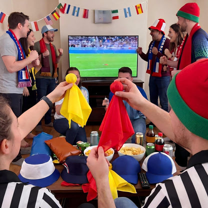 6 Pack Football Penalty Flags Tossing Flags Sports Fan Set Party Accessories for Football Theme(Yellow and Red)