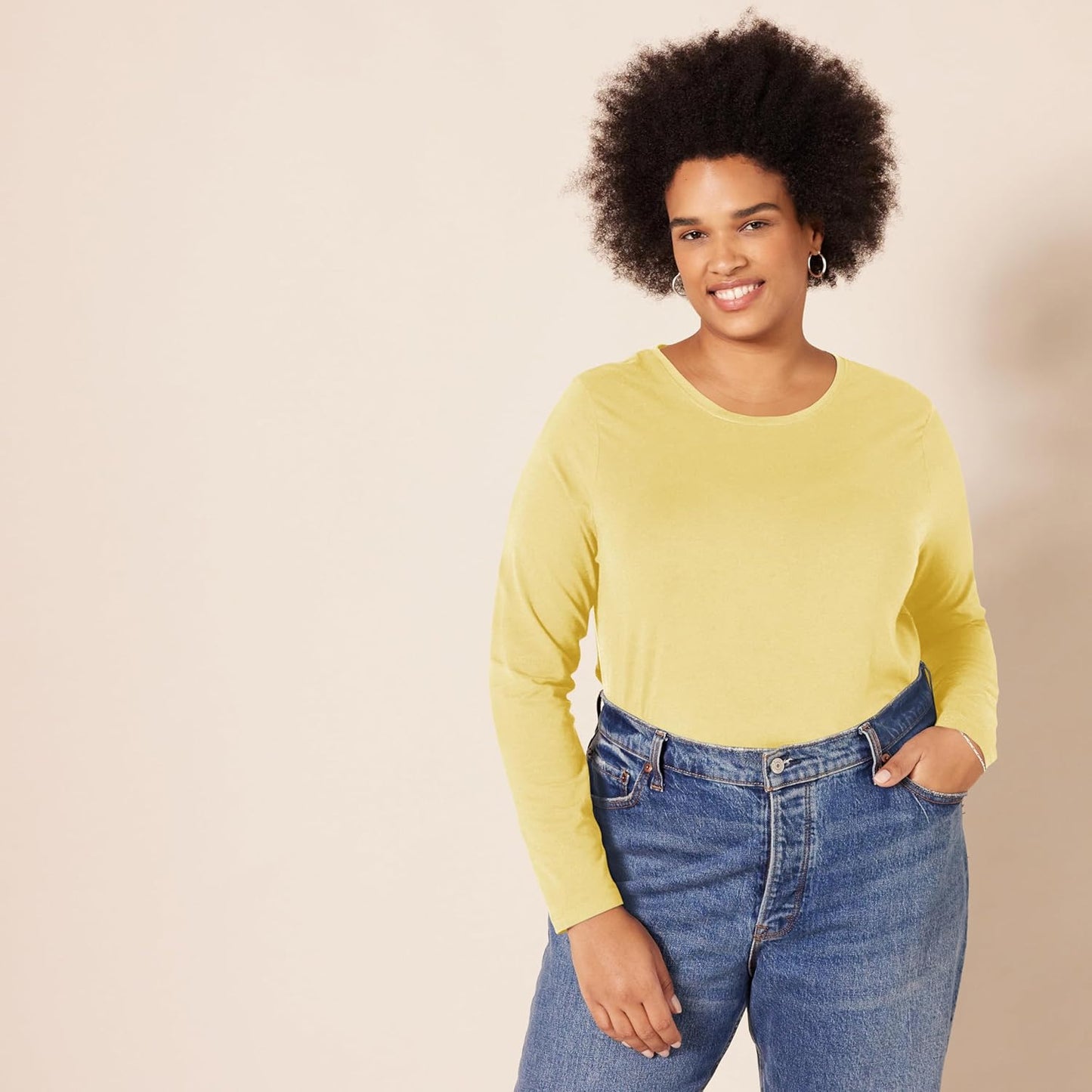Women's Regular-Fit Long-Sleeve Crewneck T-Shirt (Available in Plus Size)