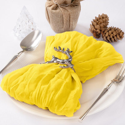 Cloth Napkins Set of 24 21"x21" Reusable Cheesecloth Napkins Bulk Yellow | Boho Rustic Dinner Napkins Washable Gauze Table Napkins Cloth Hemmed Edges for Wedding Bridal Shower Family Gathering Decor